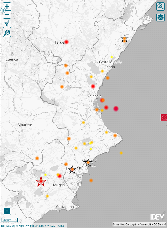 Actividad sísmica registrada durante agosto de 2023